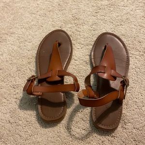Brown sandals size 8